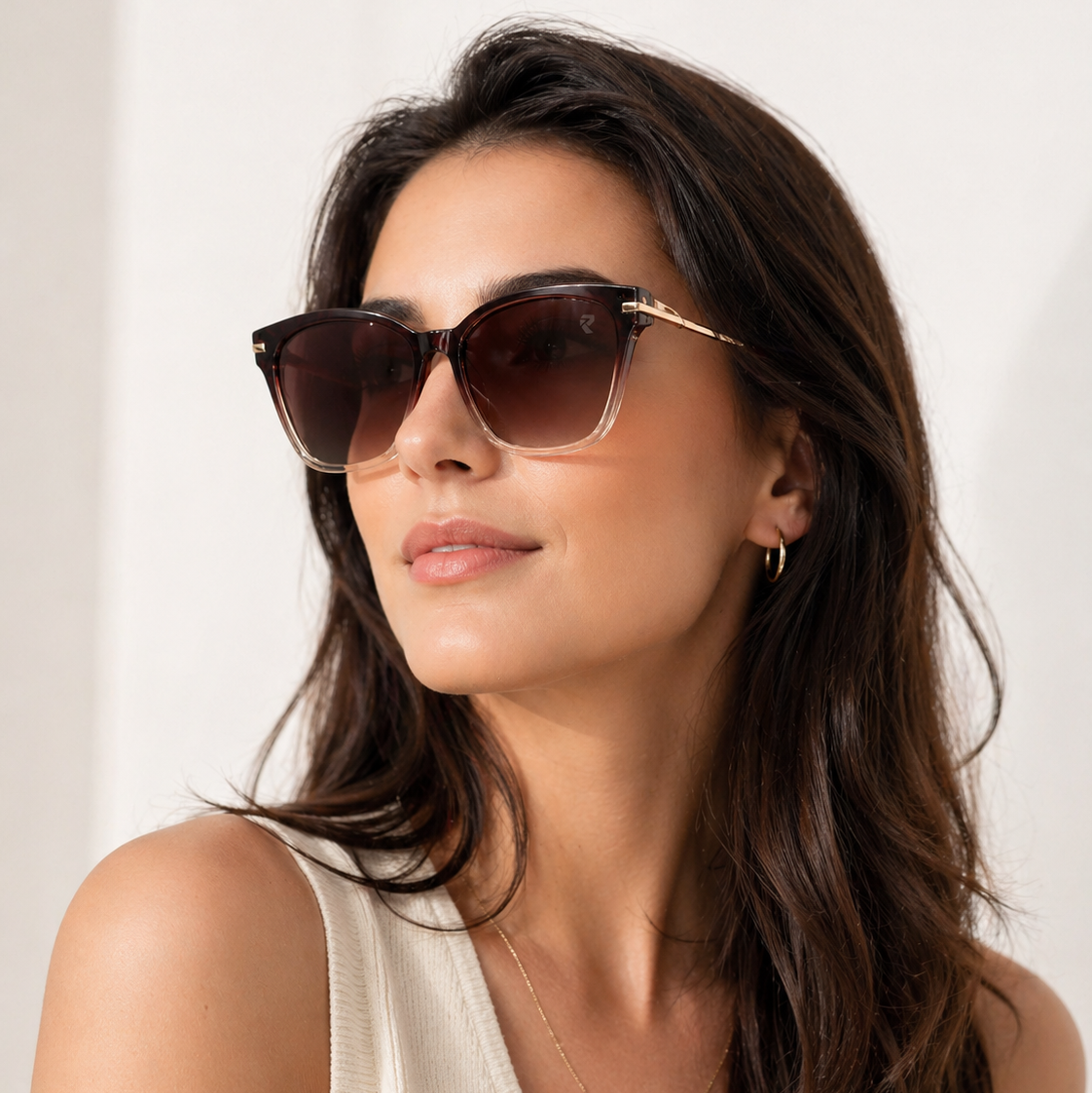R10 — Rosé Gold Magnetic Clip-On Eyewear