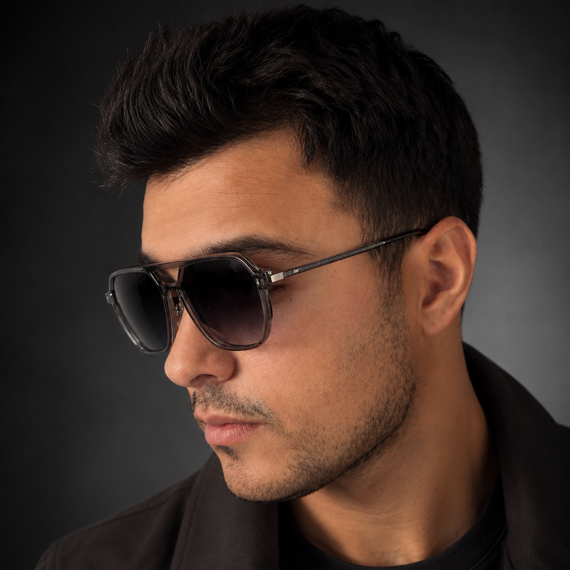R26 Horizon — Matte Graphite Magnetic Clip-On Eyewear