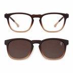 R1 Brown Horizon — Magnetic Clip-On Eyewear