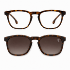 R12 — Tortoise Classic Magnetic Clip-On Eyewear