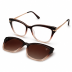 R10 — Rosé Gold Magnetic Clip-On Eyewear