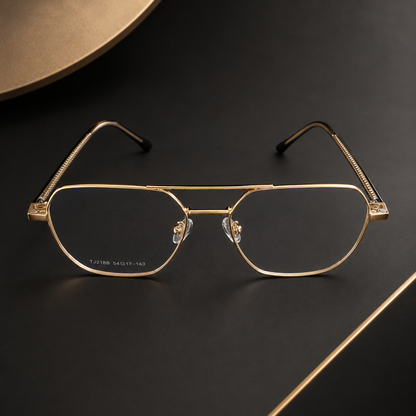 R26 Horizon Black & Gold Magnetic Clip-On Eyewear
