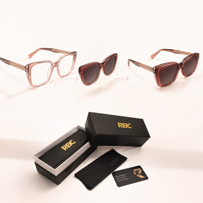 R8 Rosé Mirage — Magnetic Clip-On Eyewear