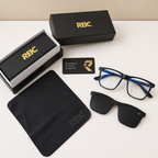 R9 Noir Gold — Magnetic Clip-On Eyewear