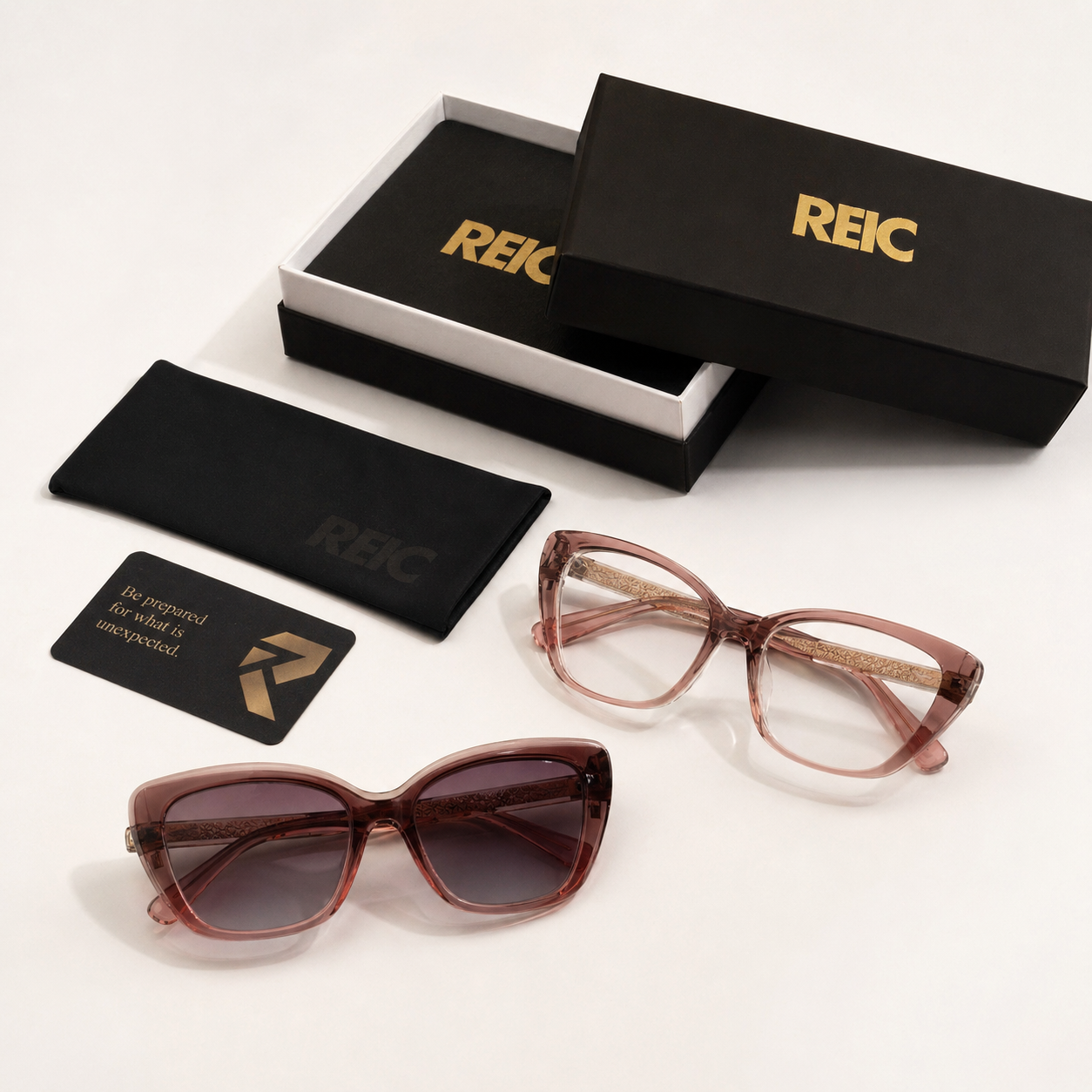 R8 Rosé Mirage — Magnetic Clip-On Eyewear