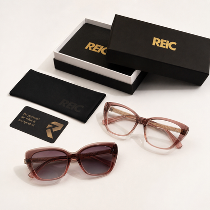 R8 Rosé Mirage — Magnetic Clip-On Eyewear
