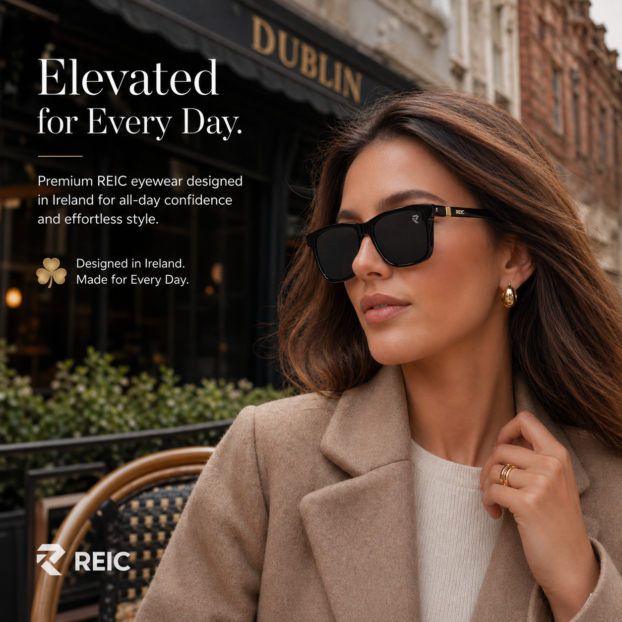 R9 Noir Gold — Magnetic Clip-On Eyewear
