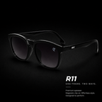 R11 Onyx Gloss — Magnetic Clip-On Eyewear