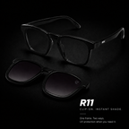 R11 Onyx Gloss — Magnetic Clip-On Eyewear