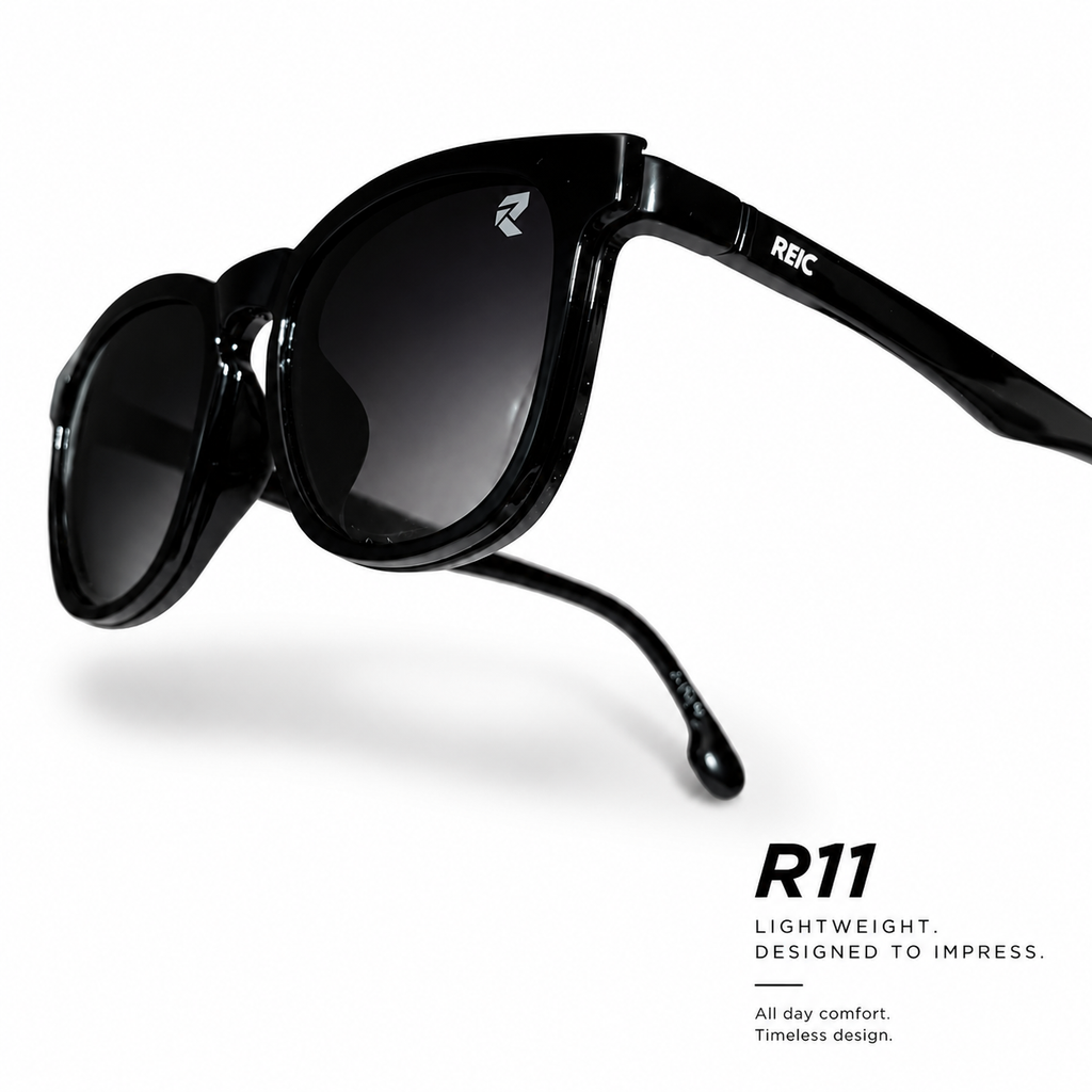 R11 Onyx Gloss — Magnetic Clip-On Eyewear