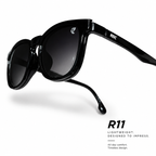 R11 Onyx Gloss — Magnetic Clip-On Eyewear