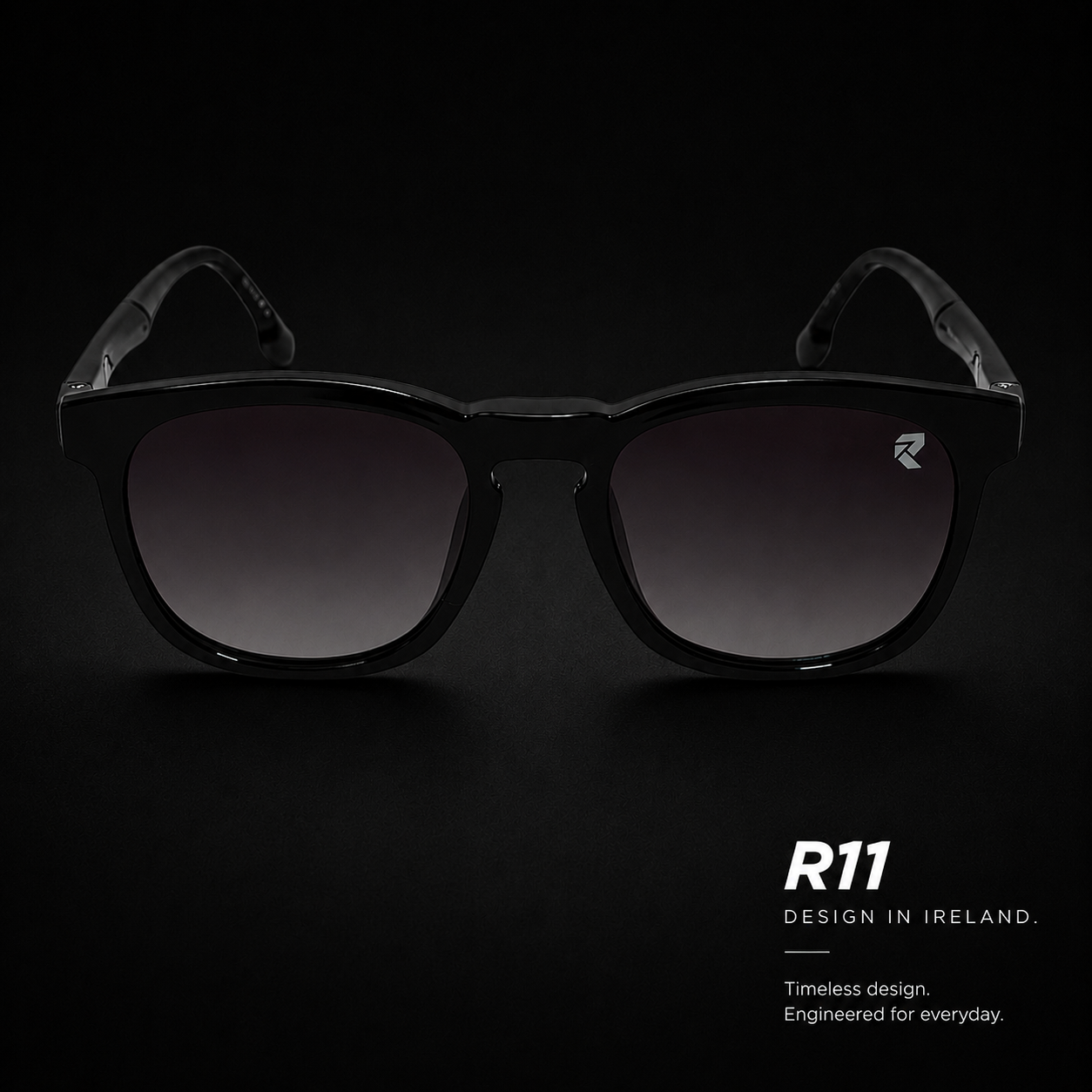 R11 Onyx Gloss — Magnetic Clip-On Eyewear