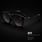 R11 Onyx Gloss — Magnetic Clip-On Eyewear