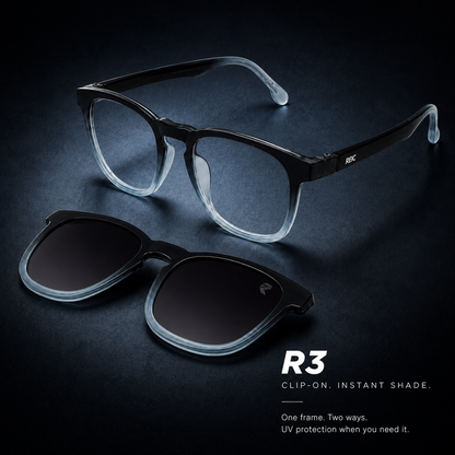 R3— Ocean Fade Magnetic Clip-On Eyewear