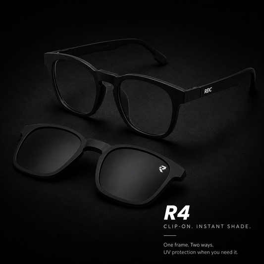 R4 — Urban Matte Magnetic Clip-On Eyewear